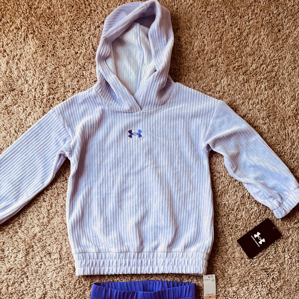 Under Armour Kids Purple Hoodie and Leggings Set